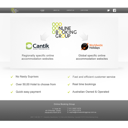 Online Booking Group website